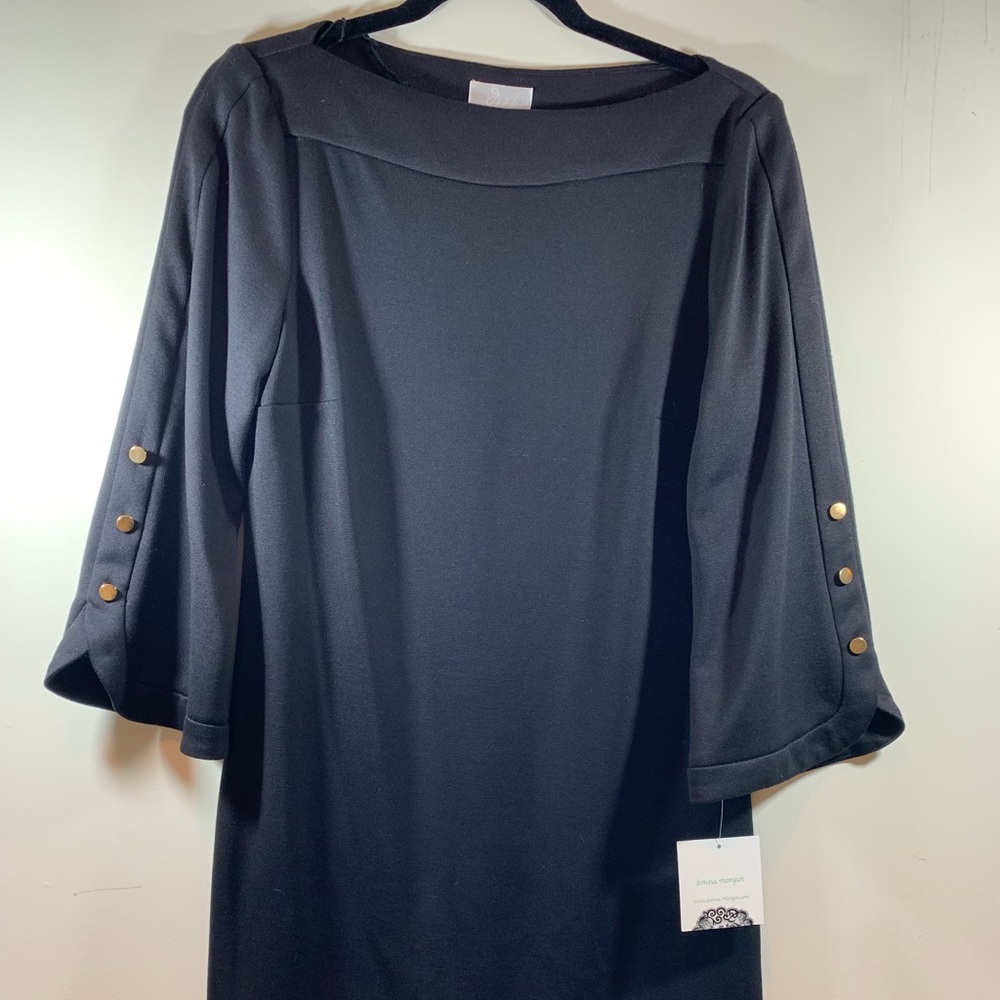 NWT Donna Morgan Black Long Sleeve Dress